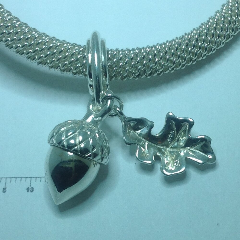 Silver Mesh Chain Bangle - Picture 3 of 6